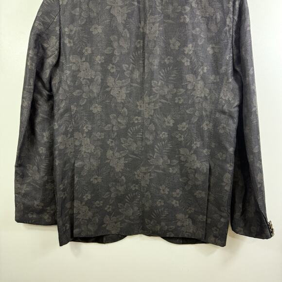 J. Lindeberg Botanic Jacquard Slim Fit Blazer EU 52L (US 42L) Linen Cotton - Picture 9 of 13